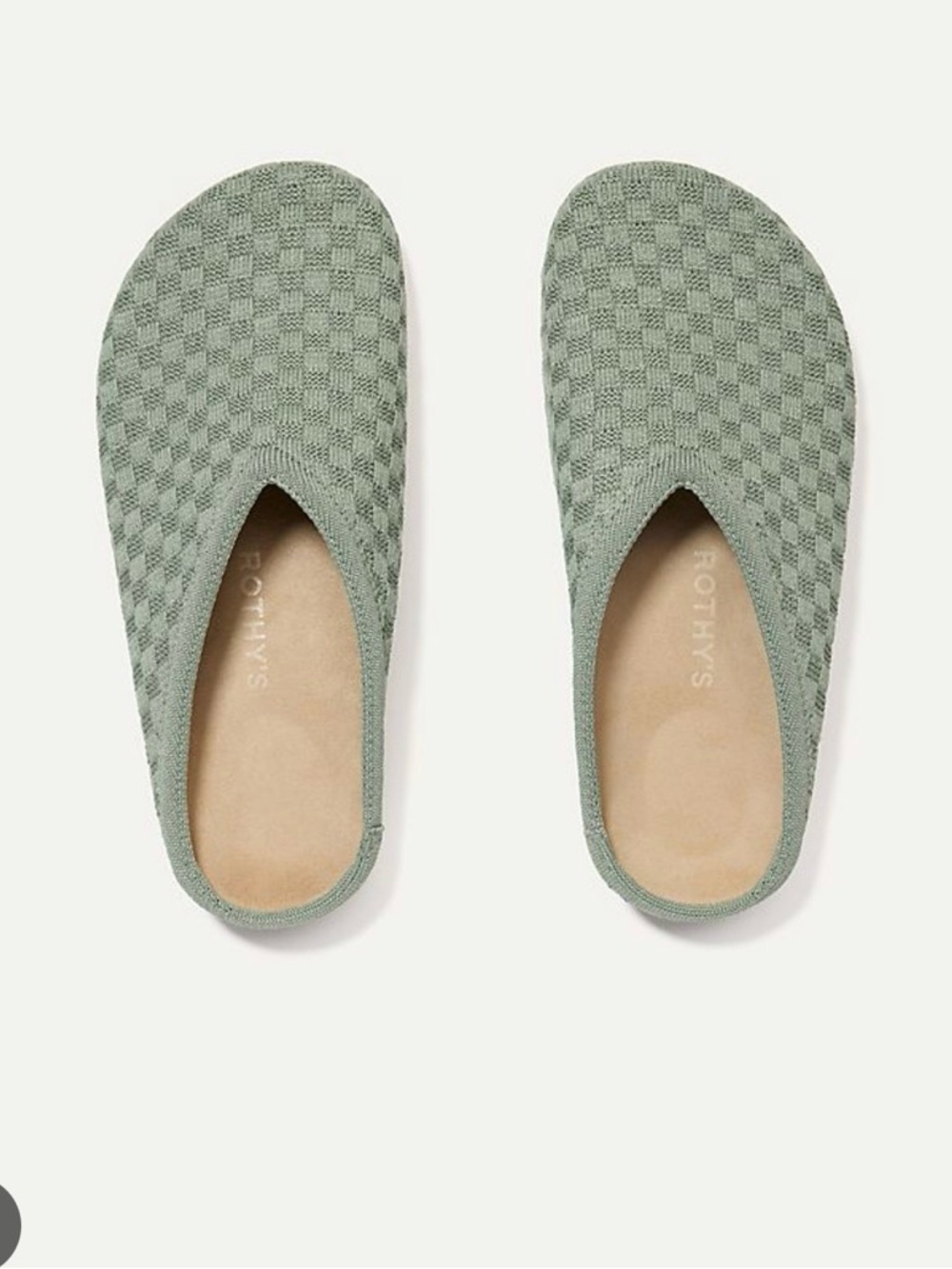 Rothy’s The Casual Clog Sage checked